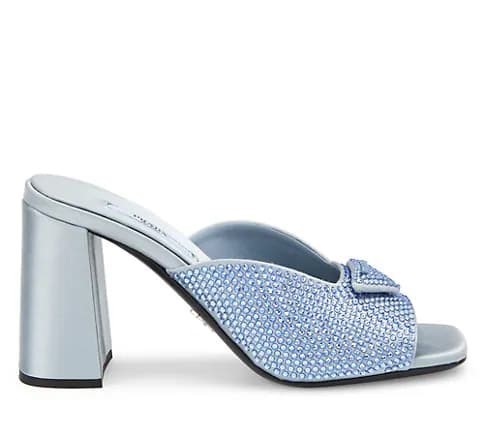 Crystal Satin Mules
